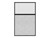 Hush Panel 6'h x 4'w Acoustic Control Marble Gray with Fluted Poly (Non-Electric) with Matte Black Frame