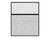 Hush Panel 6'h x 5'w Acoustic Control Marble Gray with Fluted Poly (Non-Electric) with Matte Black Frame