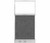 Hush Panel Electrical 6'h x 3'w Acoustic Control Dark Gray with Clear Poly