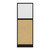 Hush Panel Electrical 6'h x 2'w Acoustic Control Beige with Fluted Poly with Matte Black Frame