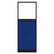 Hush Panel Electrical 6'h x 2'w Acoustic Control Blue with Clear Poly with Matte Black Frame
