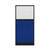 Hush Panel Electrical 6'h x 3'w Acoustic Control Blue with Fluted Poly with Matte Black Frame