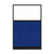 Hush Panel Electrical 6'h x 4'w Acoustic Control Blue with Frosted Poly with Matte Black Frame