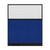 Hush Panel Electrical 6'h x 5'w Acoustic Control Blue with Fluted Poly with Matte Black Frame