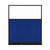 Hush Panel Electrical 6'h x 5'w Acoustic Control Blue with Clear Poly with Matte Black Frame