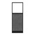 Hush Panel Electrical 6'h x 2'w Acoustic Control Dark Gray with Frosted Poly with Matte Black Frame