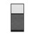 Hush Panel Electrical 6'h x 3'w Acoustic Control Dark Gray with Fluted Poly with Matte Black Frame