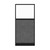 Hush Panel Electrical 6'h x 3'w Acoustic Control Dark Gray with Frosted Poly with Matte Black Frame