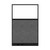 Hush Panel Electrical 6'h x 4'w Acoustic Control Dark Gray with Clear Poly with Matte Black Frame