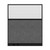 Hush Panel Electrical 6'h x 5'w Acoustic Control Dark Gray with Fluted Poly with Matte Black Frame