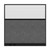 Hush Panel Electrical 6'h x 6'w Acoustic Control Dark Gray with Fluted Poly with Matte Black Frame
