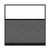 Hush Panel Electrical 6'h x 6'w Acoustic Control Dark Gray with Clear Poly with Matte Black Frame