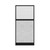 Hush Panel Electrical 6'h x 3'w Acoustic Control Marble Gray with Fluted Poly with Matte Black Frame