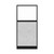 Hush Panel Electrical 6'h x 3'w Acoustic Control Marble Gray with Clear Poly with Matte Black Frame