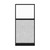 Hush Panel Electrical 6'h x 3'w Acoustic Control Marble Gray with Frosted Poly with Matte Black Frame