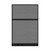 Configurable Acoustic Cubicle Partition Electric Hush Panel 4' x 6' Cloud Gray Woven Woven Fabric Black Trim