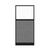 Configurable Acoustic Cubicle Partition Electric Hush Panel 3' x 6' W/Window Cloud Gray Woven Woven Fabric Clear Fluted Window Black Trim