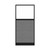 Configurable Acoustic Cubicle Partition Electric Hush Panel 3' x 6' W/Window Cloud Gray Woven Woven Fabric Clear Window Black Trim