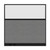 Configurable Acoustic Cubicle Partition Electric Hush Panel 6' x 6' W/Window Cloud Gray Woven Woven Fabric Clear Fluted Window Black Trim