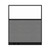 Configurable Acoustic Cubicle Partition Electric Hush Panel 5' x 6' W/Window Cloud Gray Woven Fabric Clear Window Black Trim