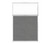 Portable and Acoustic Partition Hush Panel Configurable Cubicle Partition 4' x 6' W/ Window Cloud Gray Woven Fabric Frosted Window