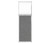 Portable and Acoustic Partition Hush Panel Configurable Cubicle Partition 2' x 6' W/ Window Cloud Gray Woven Fabric Frosted Window