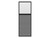 Portable and Acoustic Partition Hush Panel Configurable Cubicle Partition 2' x 6' W/ Window Cloud Gray Woven Fabric Clear Window Black Trim