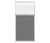 Portable and Acoustic Partition Hush Panel Configurable Cubicle Partition 3' x 6' W/ Window Cloud Gray Woven Fabric Clear Fluted Window