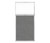 Portable and Acoustic Partition Hush Panel Configurable Cubicle Partition 3' x 6' W/ Window Cloud Gray Woven Fabric Frosted Window