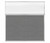 Portable and Acoustic Partition Hush Panel Configurable Cubicle Partition 6' x 6' W/ Window Cloud Gray Woven Fabric Clear Fluted Window