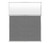 Portable and Acoustic Partition Hush Panel Configurable Cubicle Partition 5' x 6' W/ Window Cloud Gray Woven Fabric Frosted Window