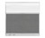 Configurable Acoustic Cubicle Partition Electric Hush Panel 6' x 6' Cloud Gray Woven Fabric Clear Fluted Window w/ Electric Channel