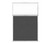 Portable and Acoustic Partition Hush Panel Configurable Cubicle Partition 4' x 6' W/ Window Charcoal Gray Woven Fabric Clear Window