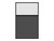 Portable and Acoustic Partition Hush Panel Configurable Cubicle Partition 3' x 6' W/ Window Charcoal Gray Woven Fabric Clear Fluted Window Black Trim