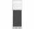 Configurable Acoustic Cubicle Partition Electric Hush Panel 2' x 6' Charcoal Gray Woven Fabric Clear Fluted Window w/ Electric Channel