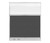 Configurable Acoustic Cubicle Partition Electric Hush Panel 5' x 6' Charcoal Gray Woven Fabric Clear Fluted Window w/ Electric Channel