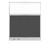 Configurable Acoustic Cubicle Partition Electric Hush Panel 5' x 6' Charcoal Gray Woven Fabric Frosted Window w/ Electric Channel