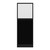 Configurable Acoustic Cubicle Partition Electric Hush Panel 2' x 6' W/Window Black Woven Fabric Clear Fluted Window Black Trim