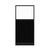 Configurable Acoustic Cubicle Partition Electric Hush Panel 3' x 6' W/Window Black Woven Fabric Clear Fluted Window Black Trim
