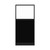 Configurable Acoustic Cubicle Partition Electric Hush Panel 3' x 6' W/Window Black Woven Fabric Clear Window Black Trim