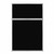 Portable and Acoustic Partition Hush Panel Configurable Cubicle Partition 4' x 6' Black Woven Fabric