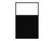Portable and Acoustic Partition Hush Panel Configurable Cubicle Partition 4' x 6' W/ Window Black Woven Fabric Frosted Window Black Trim