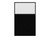 Portable and Acoustic Partition Hush Panel Configurable Cubicle Partition 3' x 6' W/ Window Black Woven Fabric Clear Fluted Window Black Trim