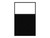 Portable and Acoustic Partition Hush Panel Configurable Cubicle Partition 3' x 6' W/ Window Black Woven Fabric Clear Window Black Trim