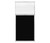 Portable and Acoustic Partition Hush Panel Configurable Cubicle Partition 3' x 6' W/ Window Black Woven Fabric Clear Fluted Window