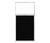 Portable and Acoustic Partition Hush Panel Configurable Cubicle Partition 3' x 6' W/ Window Black Woven Fabric Frosted Window