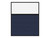 Portable and Acoustic Partition Hush Panel Configurable Cubicle Partition 5' x 6' W/ Window Navy Blue Woven Fabric Frosted Window Black Trim