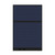 Configurable Acoustic Cubicle Partition Electric Hush Panel 4' x 6' Navy Blue Woven Fabric Black Trim