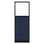 Configurable Acoustic Cubicle Partition Electric Hush Panel 2' x 6' W/Window Navy Blue Woven Fabric Clear Window Black Trim