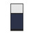 Configurable Acoustic Cubicle Partition Electric Hush Panel 3' x 6' W/Window Navy Blue Woven Fabric Clear Fluted Window Black Trim